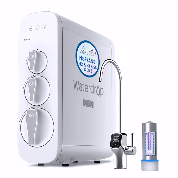 Waterdrop 800 GPD Tankless RO System with UV Sterilizing Light WD-G3P800-W
