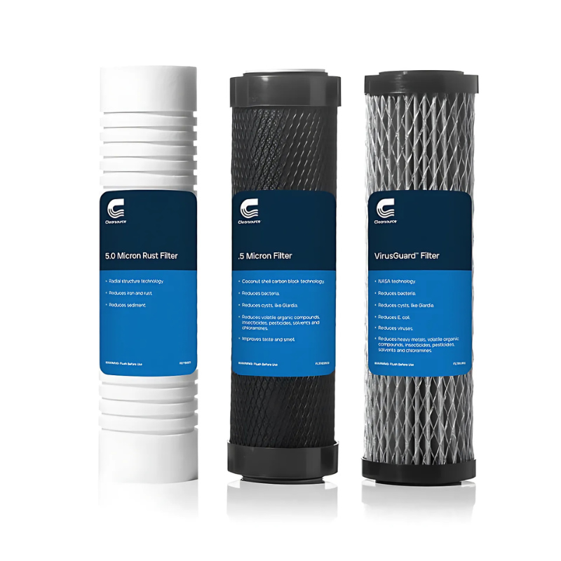Clearsource Ultra RV Water Filter System Replacement Filters FLTR-3PCKVRS