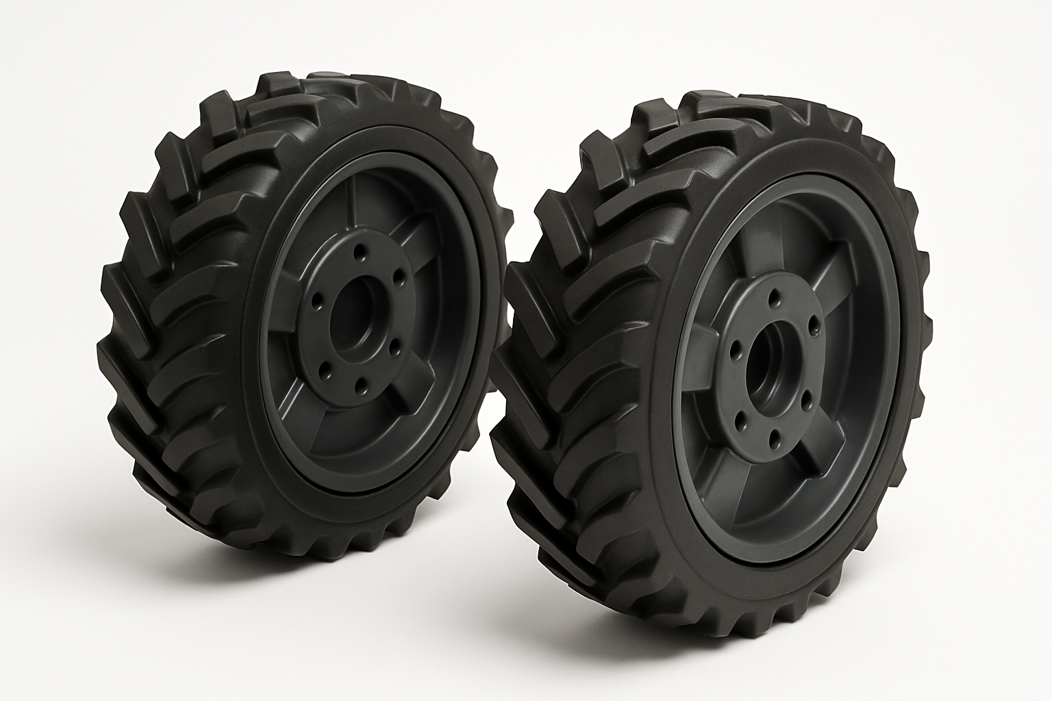 pair of wheels for a robotic lawn mower