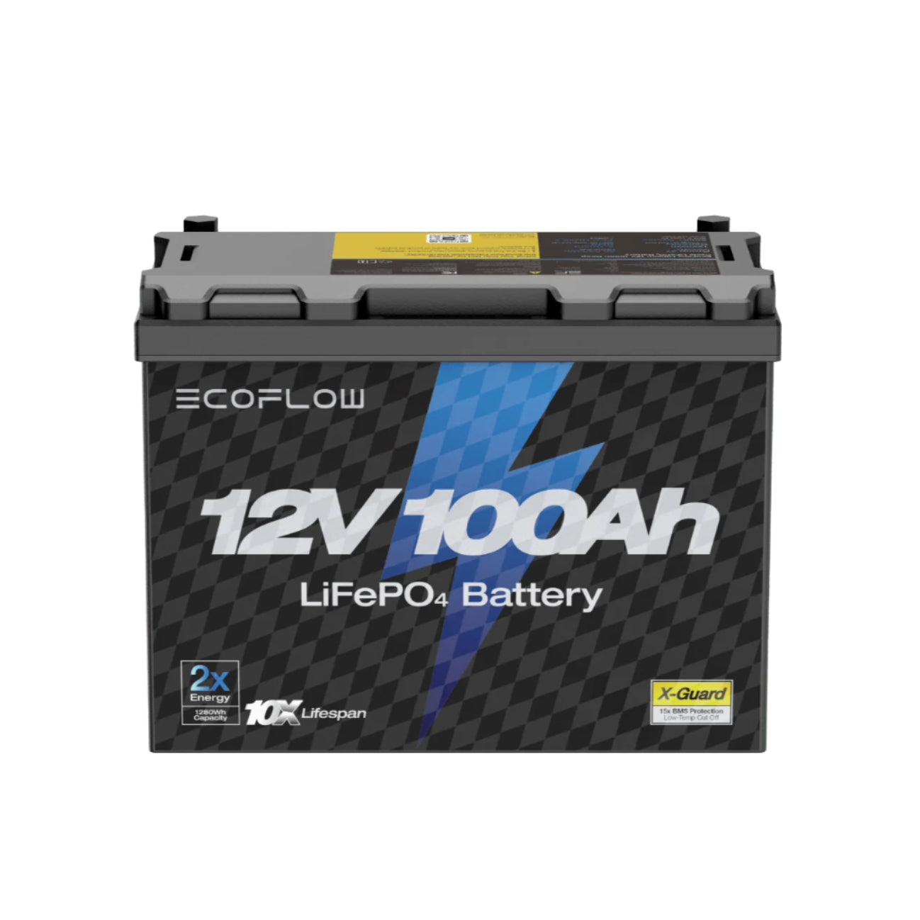 EcoFlow Lithium 12V 100Ah Deep Cycle LiFePO4 Battery EF12V100AhBP-US