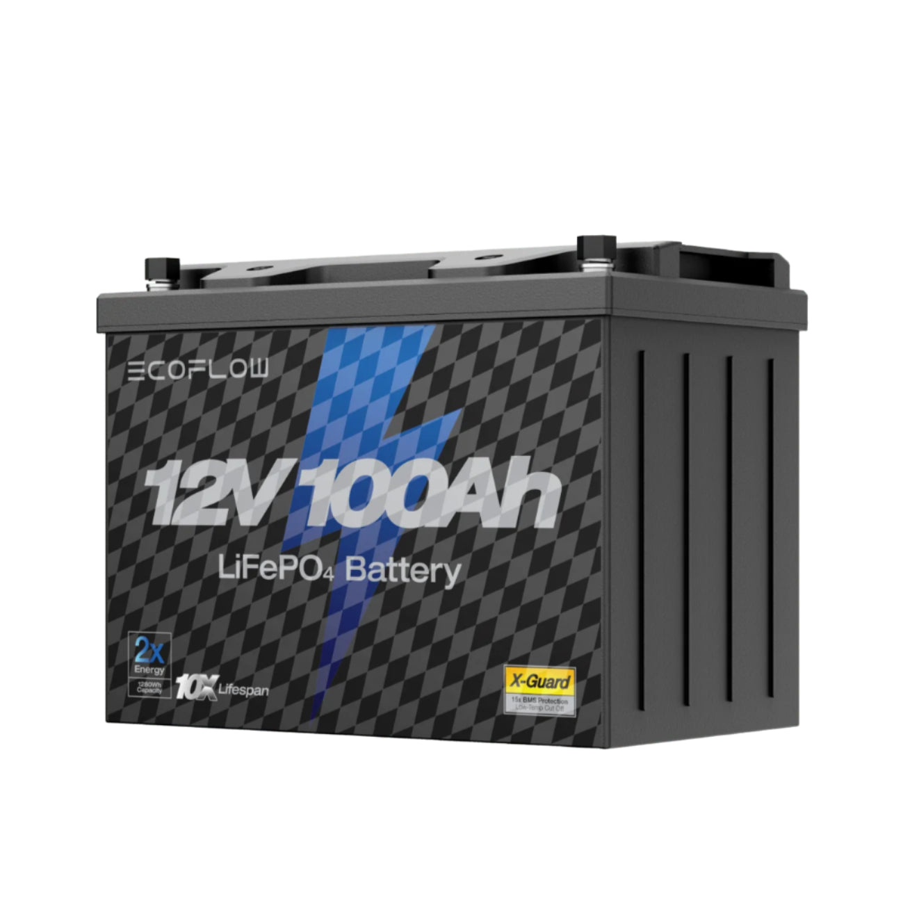 EcoFlow Lithium 12V 100Ah Deep Cycle LiFePO4 Battery EF12V100AhBP-US