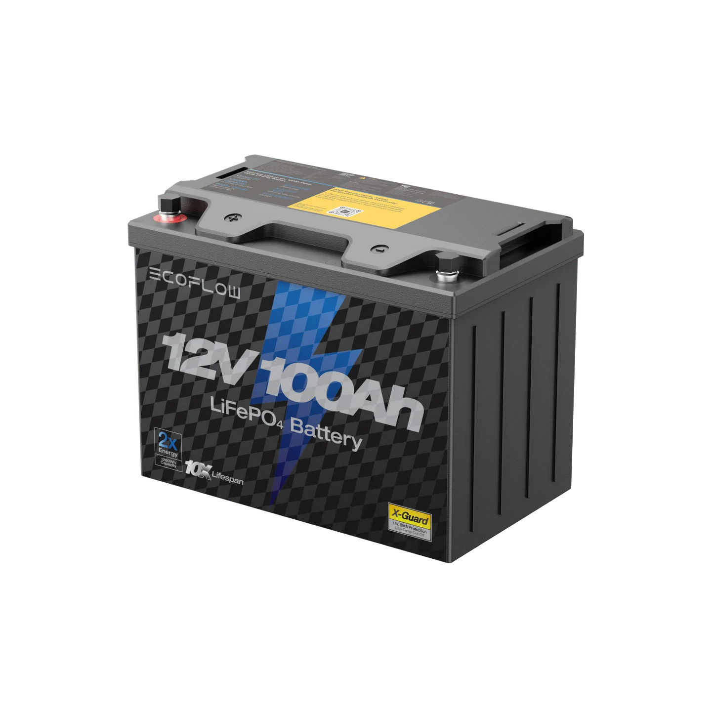 EcoFlow Lithium 12V 100Ah Deep Cycle LiFePO4 Battery EF12V100AhBP-US