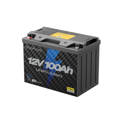 EcoFlow Lithium 12V 100Ah Deep Cycle LiFePO4 Battery EF12V100AhBP-US